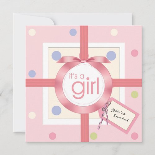 Surprise Its a Baby Girl Baby Shower Invitation