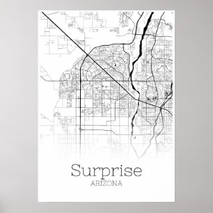 Surprise Map - Arizona - City Map Poster