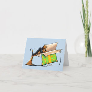 Surprise Me Airedale Welsh Terrier Holiday Card