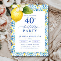 Surprise Mediterranean Lemon Floral 40th Birthday