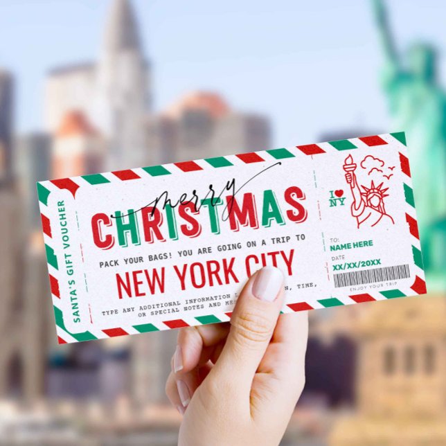 Surprise New York Trip Gift Ticket Voucher (Creator Uploaded)