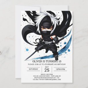 Surprise Ninja Adventure Kids' Birthday Invitation