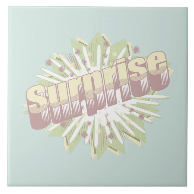 Surprise onomatopoeia explosion ceramic tile (Front)