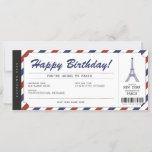 Surprise Paris Trip Boarding Pass Vacation Ticket<br><div class="desc">EDITABLE. Gift your family and friends a travel trip to the City of Love! Personalize your boarding pass today! For a custom design,  please send me a message.</div>