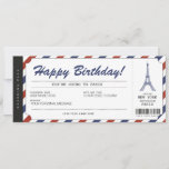 Surprise Paris Trip Boarding Pass Vacation Ticket Invitation<br><div class="desc">EDITABLE. Gift your family and friends a travel trip to the City of Love! Personalize your boarding pass today! For a custom design,  please send me a message.</div>