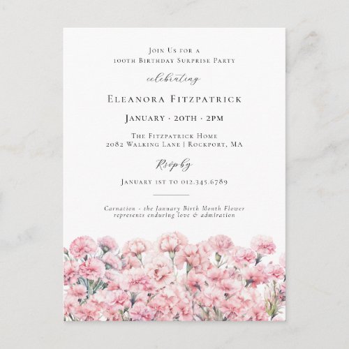 SURPRISE PARTY 100 Carnation January Birth Flower