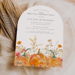 SURPRISE PARTY 21ST Birthday Pumpkin Wildflower Invitation<br><div class="desc">Fall pumpkins are nestled in delicate golden yellow and orange wildflowers to create an elegant aesthetic. All of the text is editable so you can easily craft your own special mood.</div>