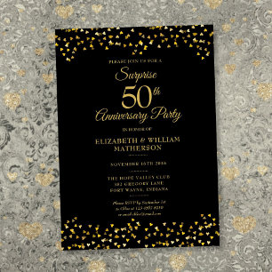 Surprise Party 50th Wedding Anniversary Invitation