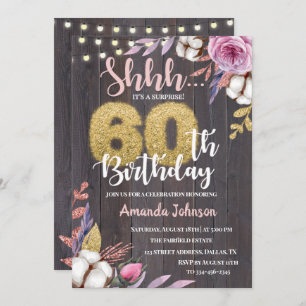 Surprise Party 60th Birthday Invitation