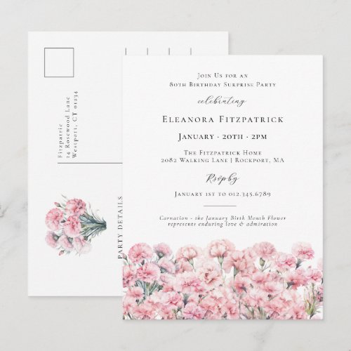 SURPRISE PARTY 80th Carnation January Birth Flower