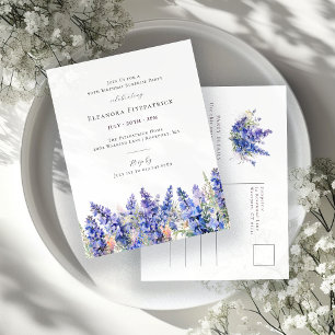 SURPRISE PARTY 90th Birthday July Birth Flower Invitation Postcard