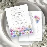 SURPRISE PARTY 95 Birthday September Birth Flower Invitation Postcard<br><div class="desc">Perfect theme for a September birthday. Elegant pink,  purple,  white and blue asters decorate this affordable postcard invitation. All text is editable.</div>