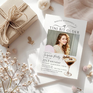 SURPRISE PARTY A Tini Bit Older Martini 21st Invitation