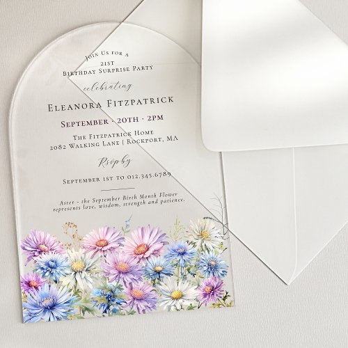 SURPRISE PARTY ARCH 21 September Birth Flower