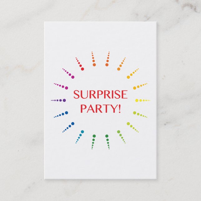 surprise party burst invitations (Front)