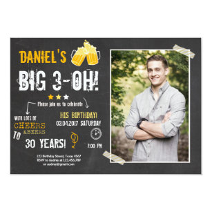 mens 30th birthday invitations zazzle