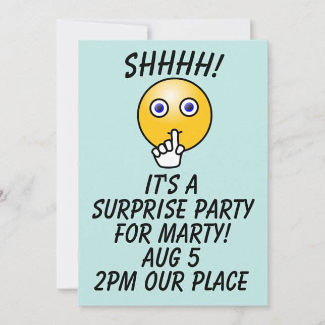 SURPRISE PARTY CUSTOM INVITATIONS (Front)