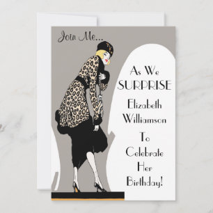 Surprise Party! Elegant Art Deco Party Invitations