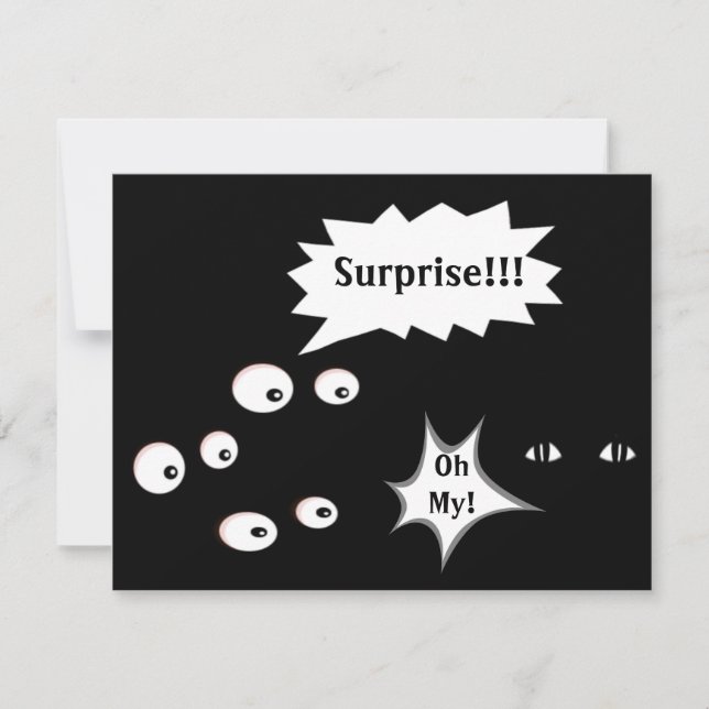 Surprise Party Eyes In The Dark Room Invitation (Front)