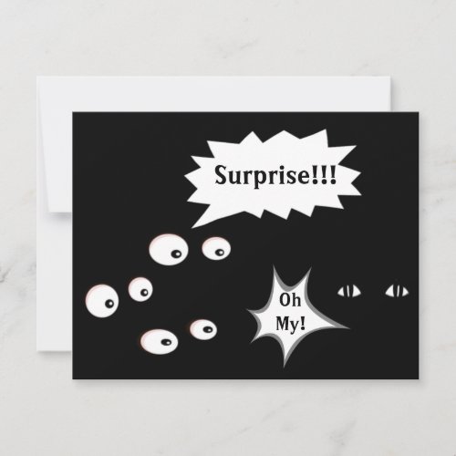 Surprise Party Eyes In The Dark Room Invitation