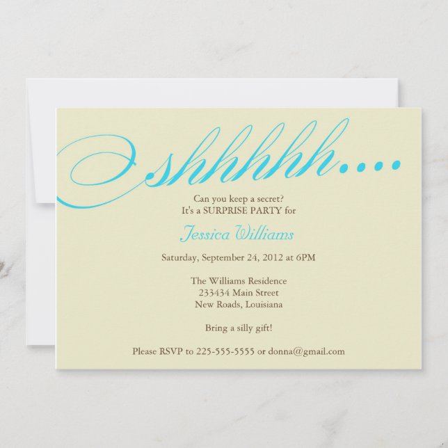 Surprise Party Invitation (Front)