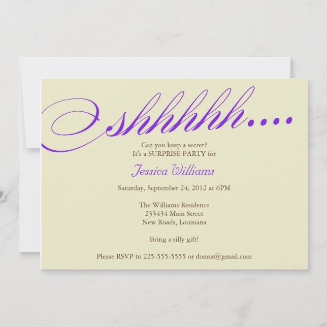 Surprise Party Invitation (Front)