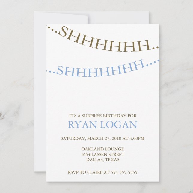 Surprise Party Invitation (Front)
