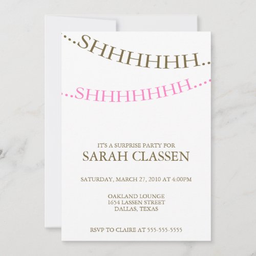 Surprise Party Personalized Invites