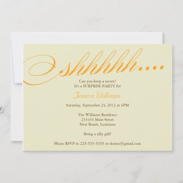 Surprise Party Invitation (Front)