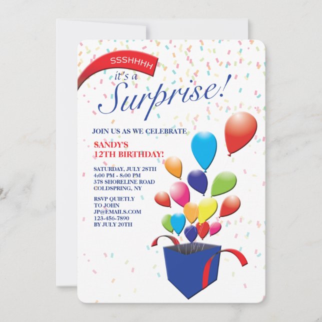 Surprise Party Invitation (Front)
