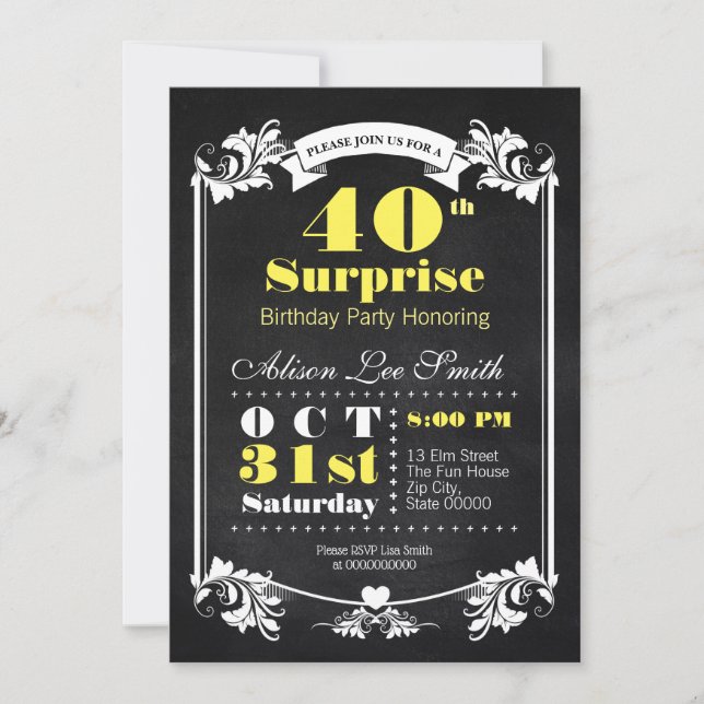 Surprise Party Invitation (Front)