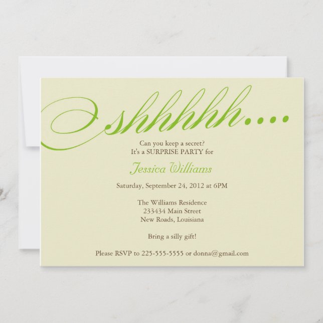 Surprise Party Invitation (Front)