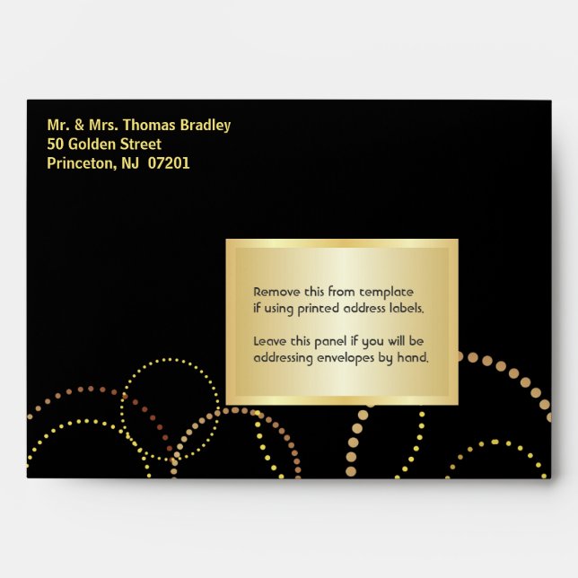 Surprise Party Invitation Envelopes - Black (Front)