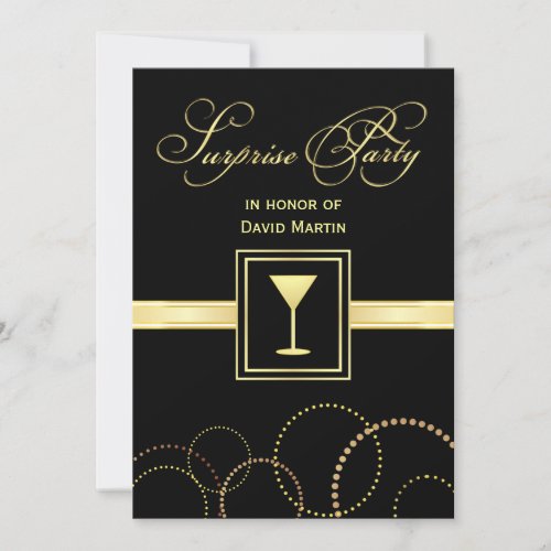 Surprise Party Invitations - with Monogram