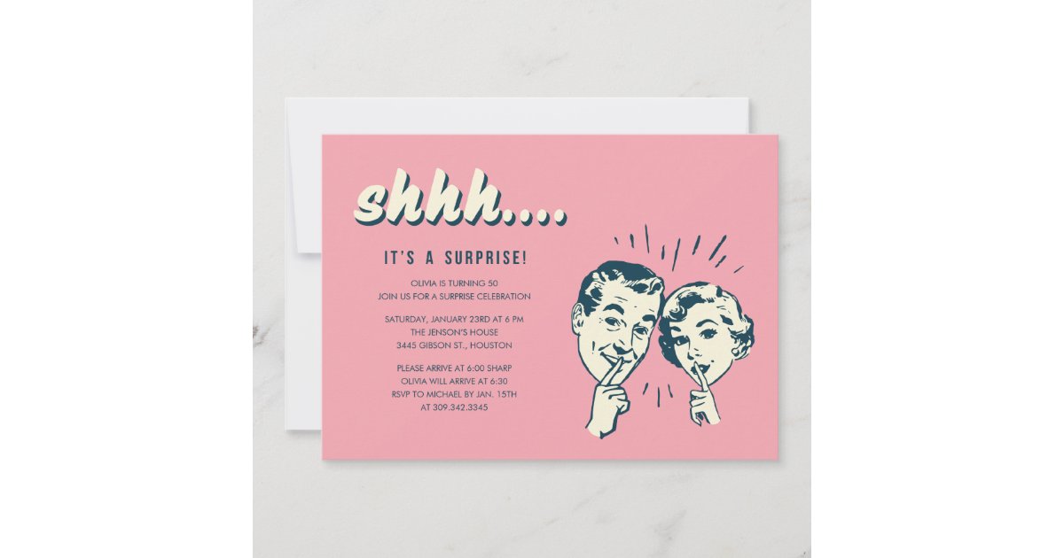 Surprise Party Invites Zazzle