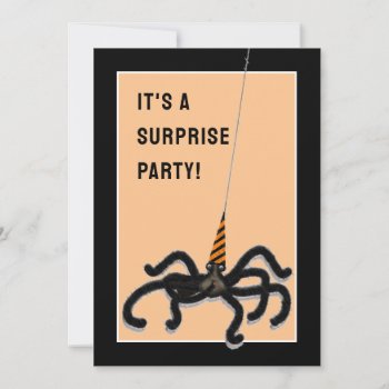 Surprise Party October Invitation by halloweenies at Zazzle