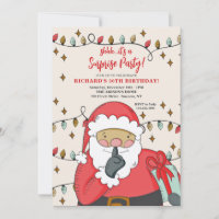 Surprise Party Santa Invitation