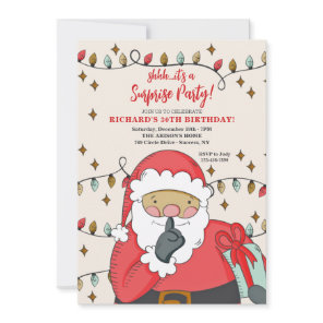 Surprise Party Santa Invitation