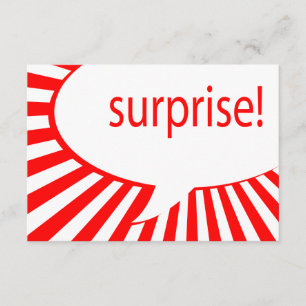 surprise! party : talking bubble invitation