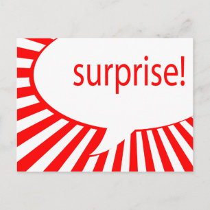 surprise! party : talking bubble invitation postcard