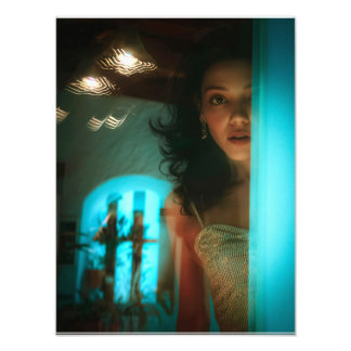 Surprise, Peeking Out From a Door Photo Print