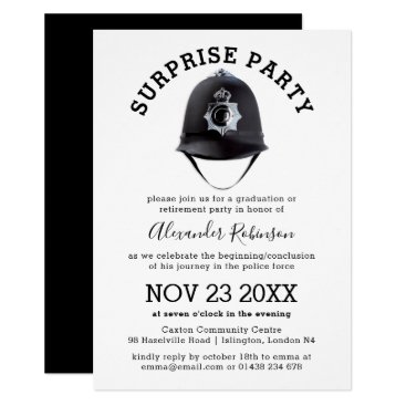Surprise Police Graduation/Retirement Party Invitation Surprise Police Graduation/Retirement Party Invitation