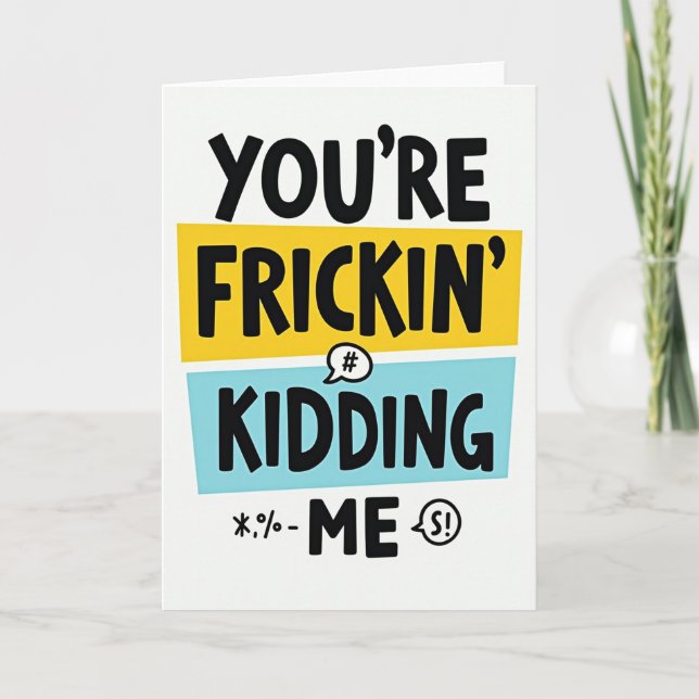 Surprise Pop Art Birthday Card (Front)