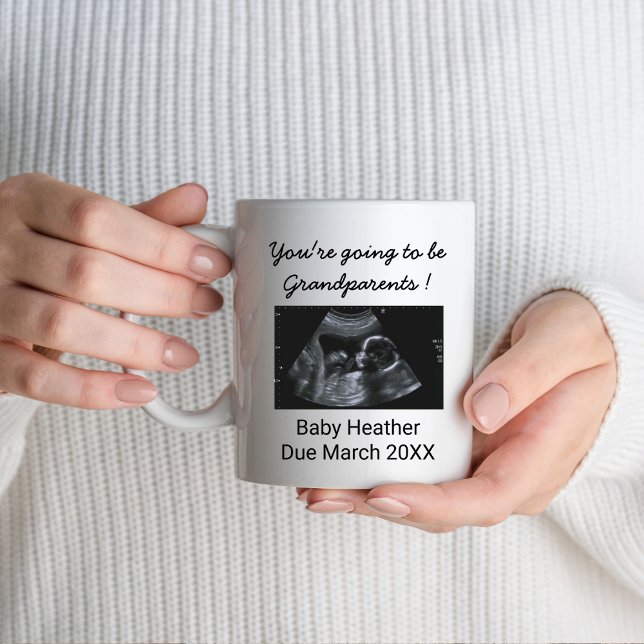 Surprise Pregnancy Reveal Sonogram Grandparents Mug (Creator Uploaded)