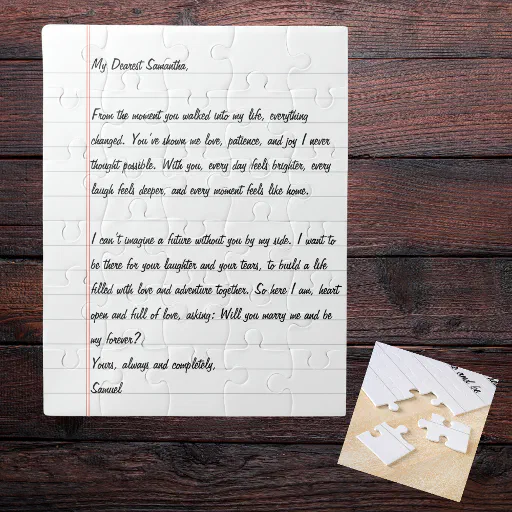 Surprise Proposal Letter  Jigsaw Puzzle