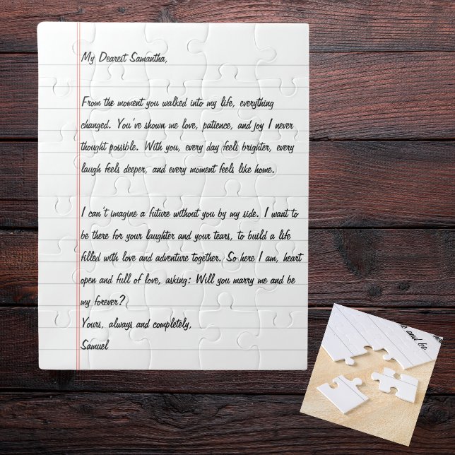 Surprise Proposal Letter  Jigsaw Puzzle (Creator Uploaded)