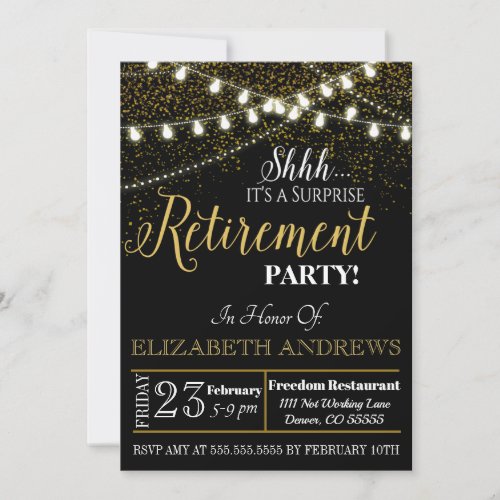 Surprise Retirement Invitation - Nurse, Teacher