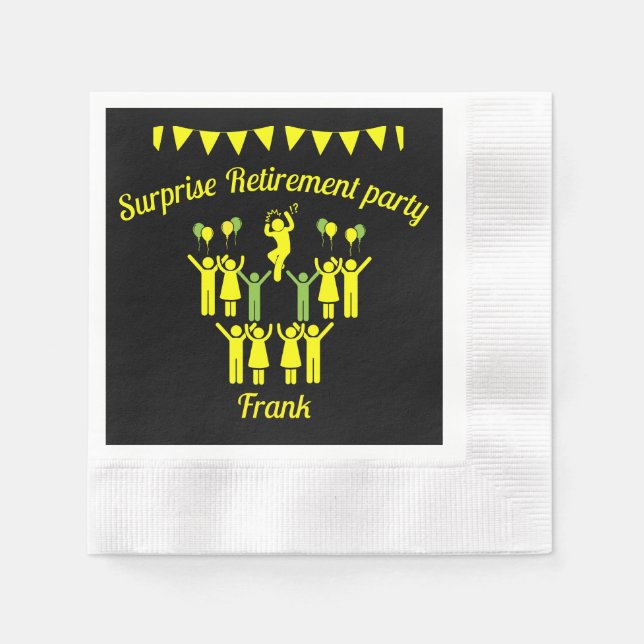 Surprise Retirement Parties Napkins (Front)