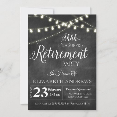 Surprise Retirement Party Invitation