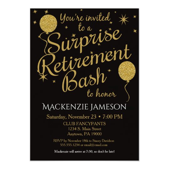 Surprise Retirement Party Invitation Wording 7